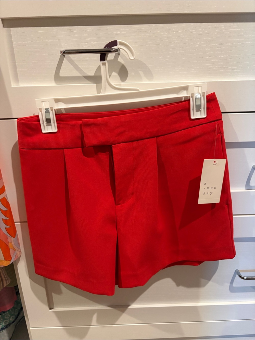 a new day Red Tailored Pleat Front Shorts